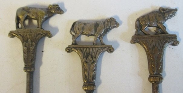 oude  vleesprikkers beenhouwerij koe varken schaap, Verzenden