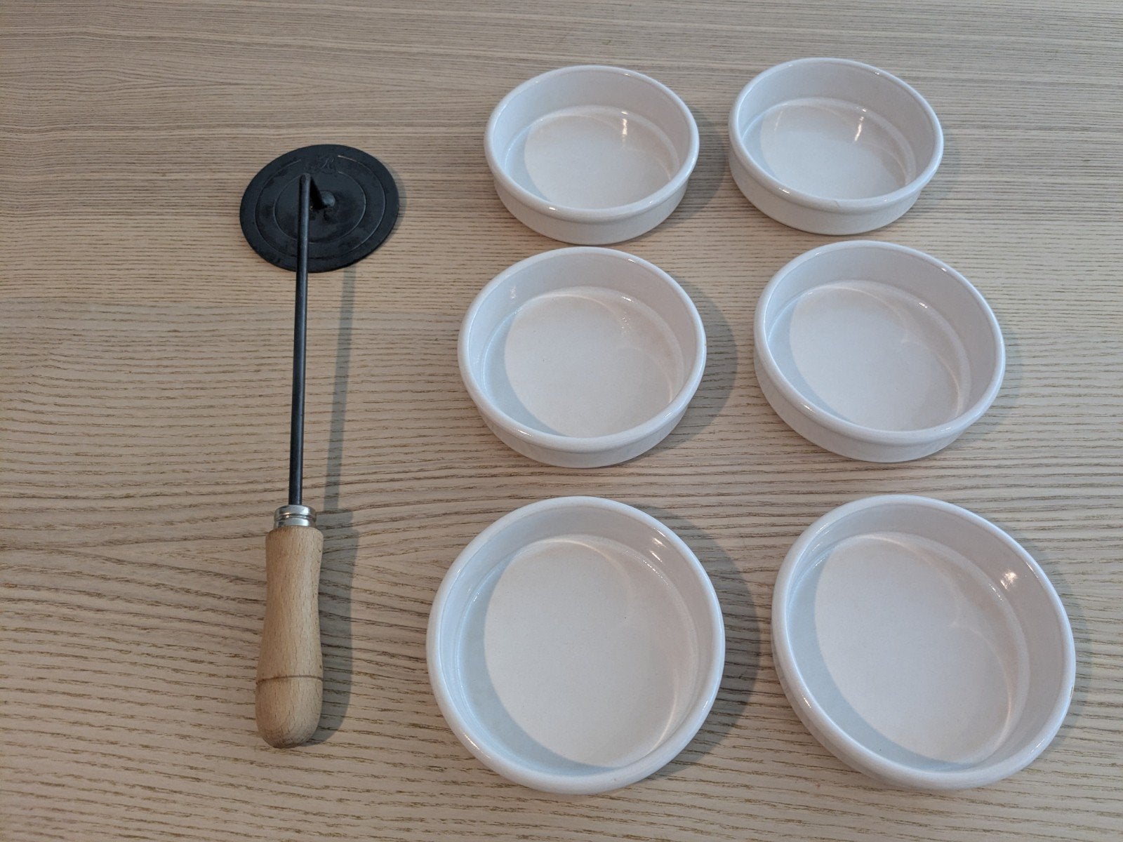 6 crème brûlée schaaltjes Matinox + karamelbrander, Ophalen, Overige stijlen, Schaal of Schalen
