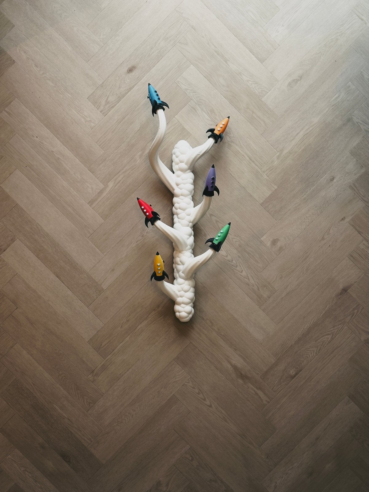 Modulaire design kapstok – wolk met raketten, Huis en Inrichting, Wandkapstok, Kunststof, 100 tot 150 cm, Nieuw