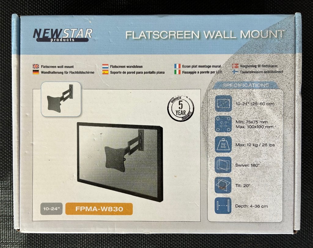 Newstar FPMA-W830 tv muurbeugel, Ophalen