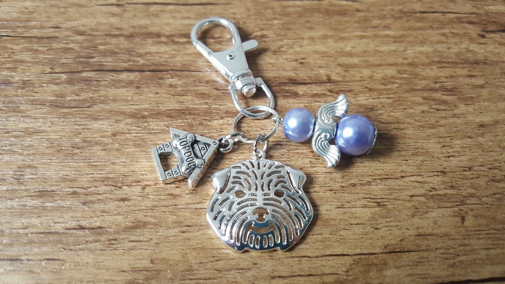 Tas/Sleutelhanger Norfolk terriër met lucky angel, Verzenden, Nieuw, Overige kleuren, Handtas