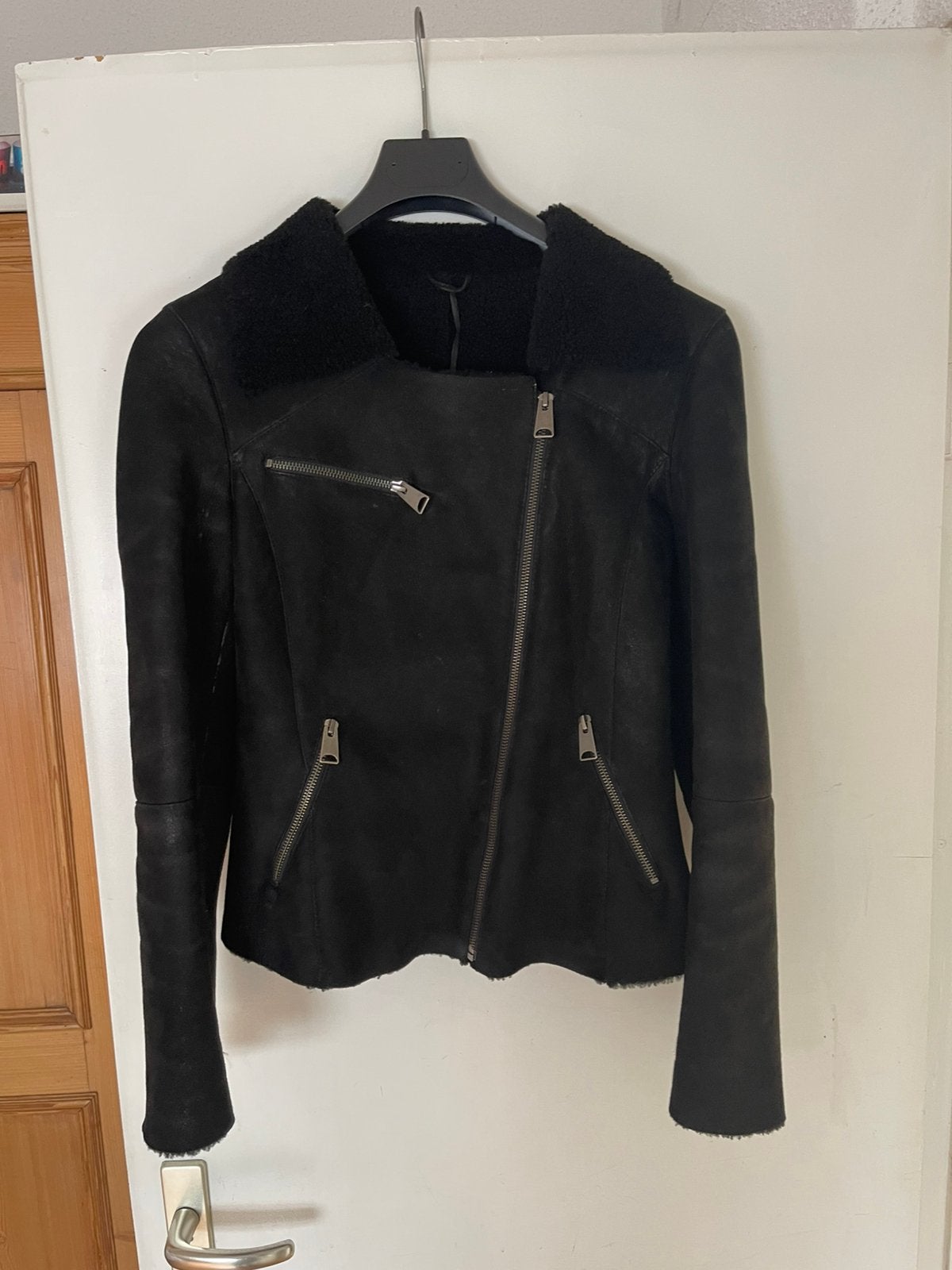 Arma lammy coat maat 38, Ophalen of Verzenden, Gedragen, Maat 38/40 (M), Zwart