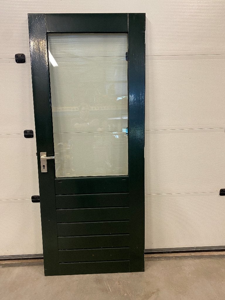 Buitendeur achterdeur hardhout, Ophalen, Gebruikt, 80 tot 100 cm, Buitendeur