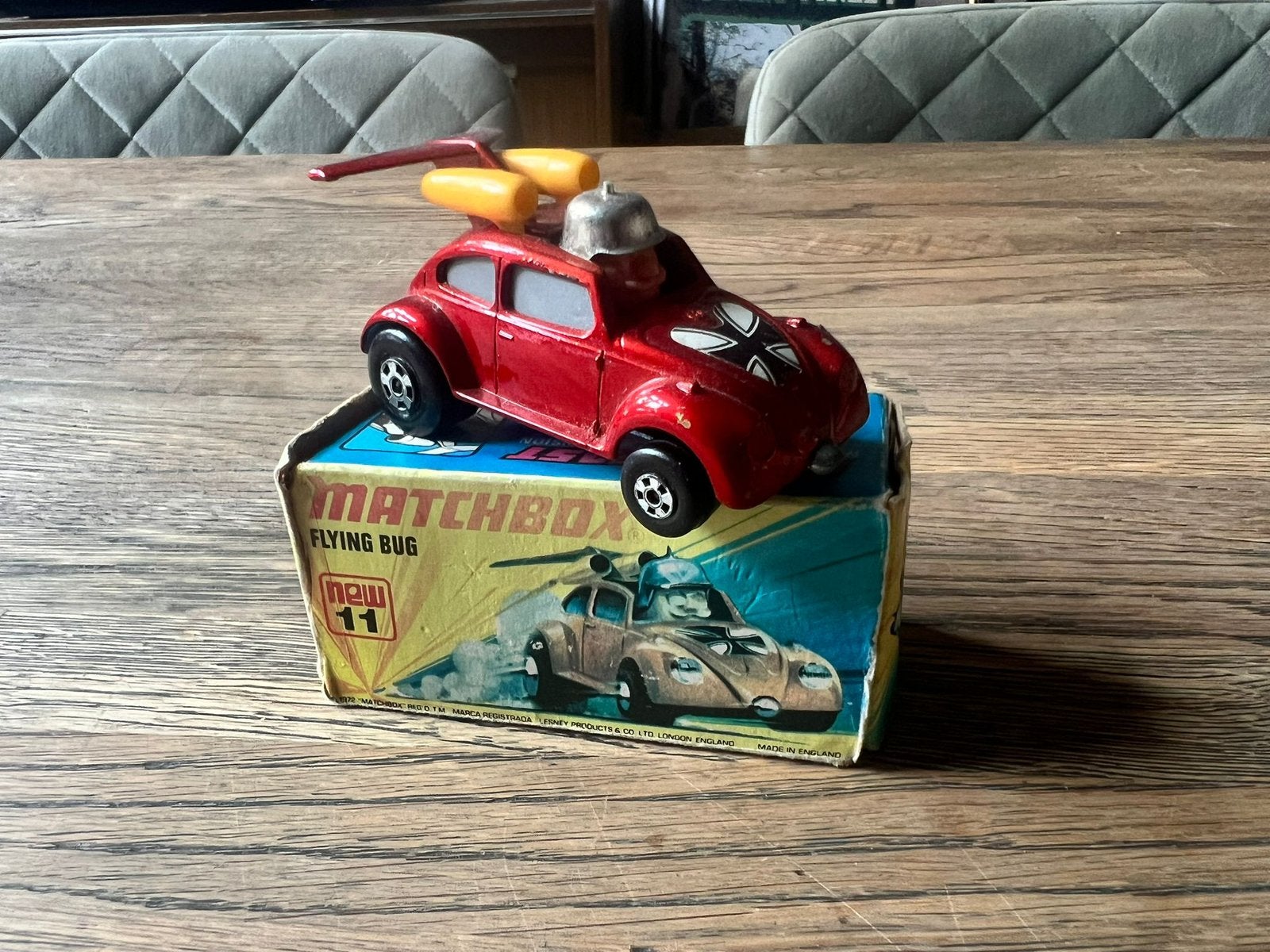 Matchbox VW kever vintage incl doosje volkswagen superfast, Ophalen of Verzenden, Gebruikt, Auto