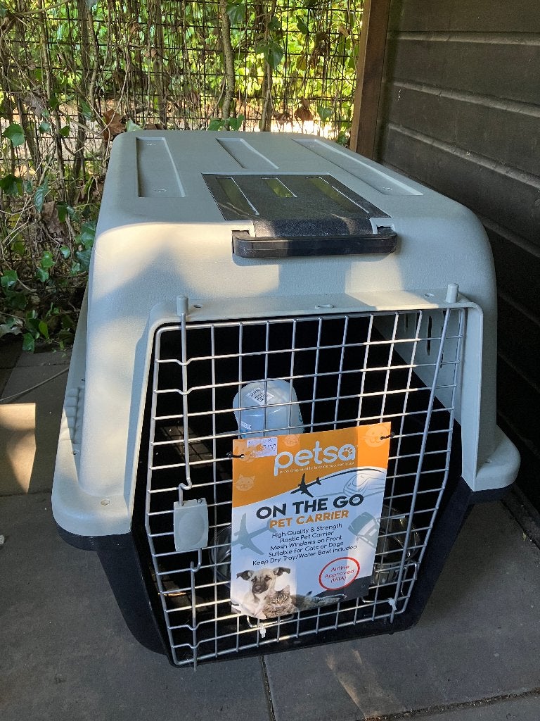 Transportbox / bench hond, Dieren en Toebehoren, Ophalen, Zo goed als nieuw