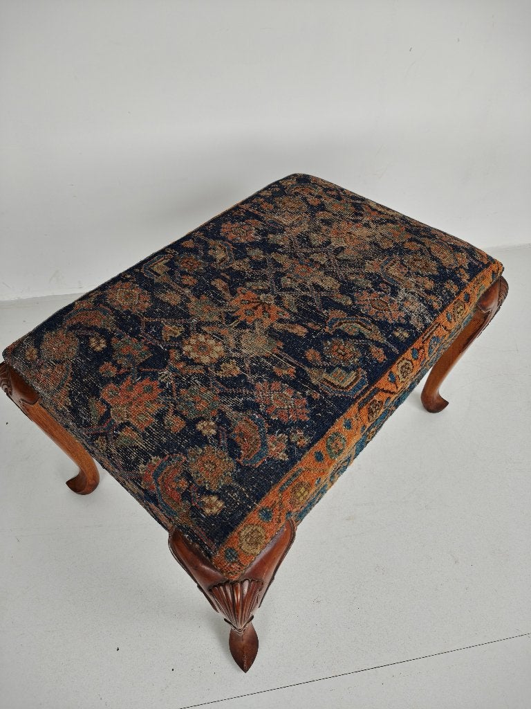Antieke Voetenbank, Notenhout, Engelse Regency, Circa 1800–1, Ophalen of Verzenden