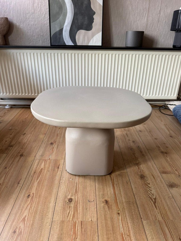 By Boo Squand salontafel beige – design tafel 60x60, Ophalen, 50 tot 100 cm, Vierkant, 50 tot 100 cm