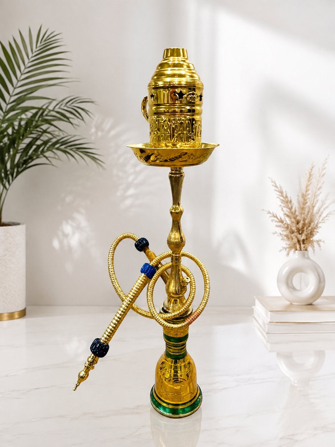 Egyptische koperen waterpijp (shisha) – Nieuw en ongebruikt, Ophalen, Overige materialen