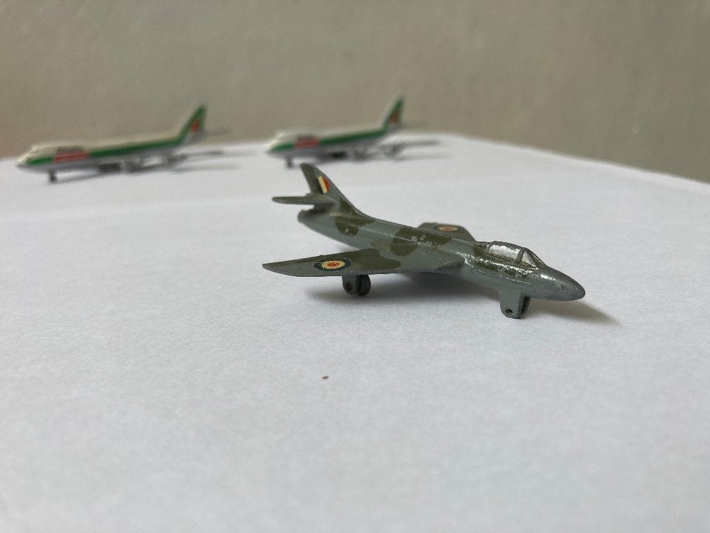 Dinkey Toys Hawker Hunter no. 736 vliegtuig, Ophalen of Verzenden, Gebruikt