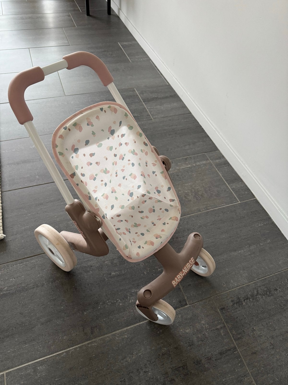 Smoby Baby Nurse Poppenwagen - Roze/Wit, Ophalen, Gebruikt, Babypop