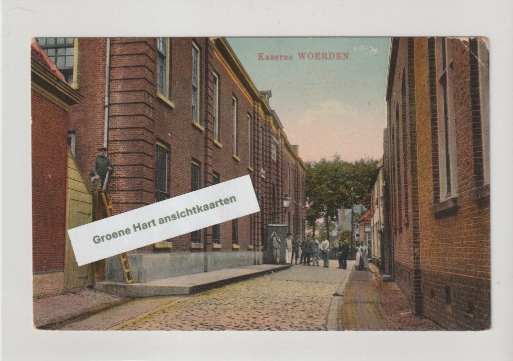 Woerden - Kazerne 1918 * militair, Verzamelen, Ophalen of Verzenden, Voor 1920, Gelopen, Utrecht