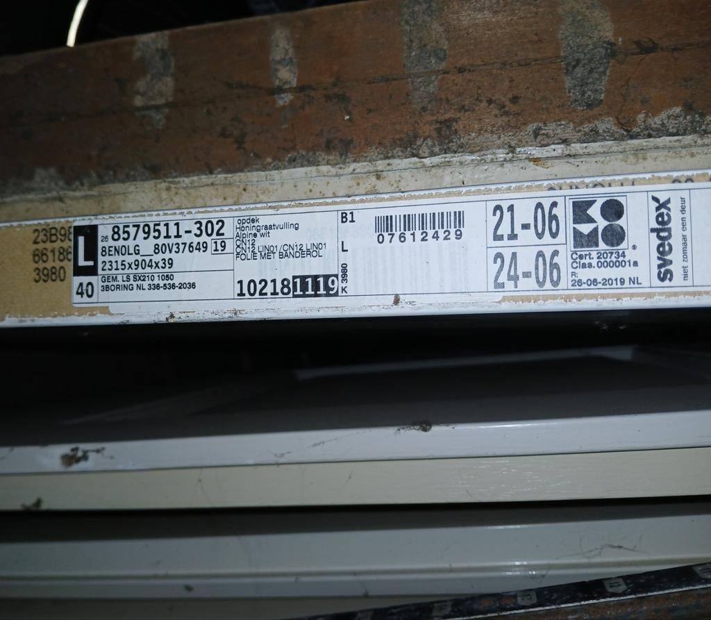Svedex opdek binnendeur nieuw, Doe-het-zelf en Verbouw, Deuren en Horren, Ophalen, Binnendeur, 215 cm of meer