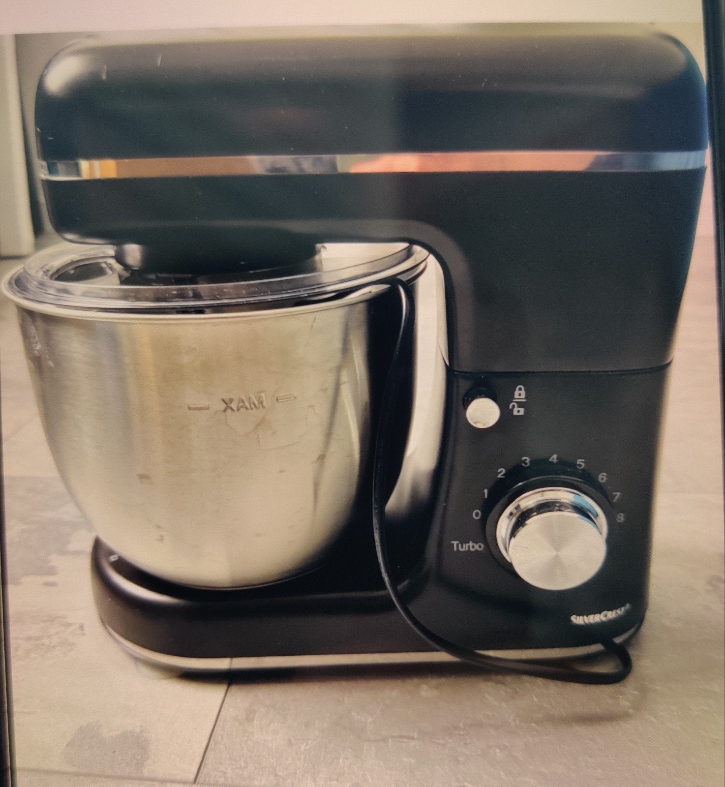 SilverCrest Keukenmachine - Zwart met RVS kom, Witgoed en Apparatuur, 4 liter of meer, 3 snelheden of meer, Ophalen of Verzenden