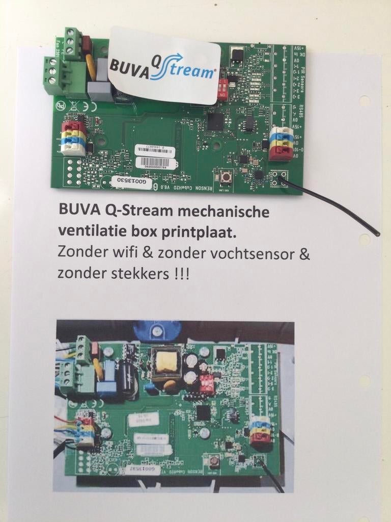 BUVA Q-STREAM mechanische ventilatie box printplaat, Doe-het-zelf en Verbouw, Ventilatie en Afzuiging, Ophalen of Verzenden, Zo goed als nieuw