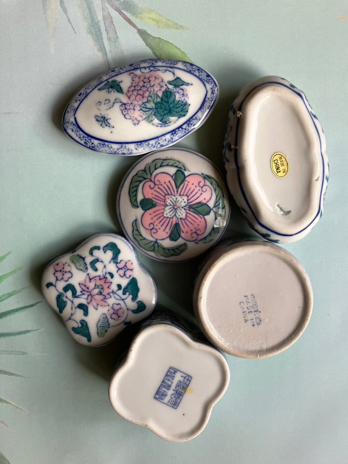 Sieraden doosjes Chinees porselein bakjes ringen, Antiek en Kunst, Ophalen of Verzenden