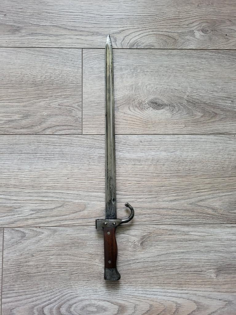 Te koop Berthier M1892 Bajonet, Ophalen of Verzenden, Landmacht, Overige gebieden, Mes of Dolk