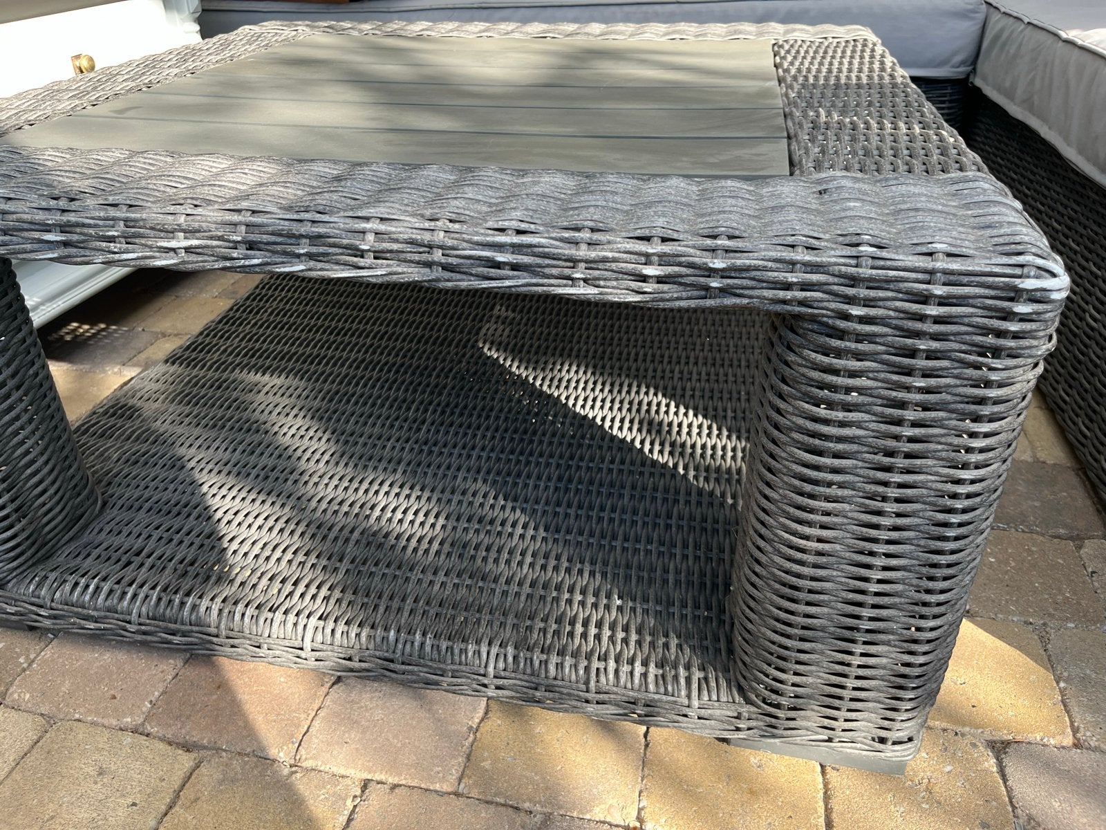 Garden Impressions Wicker Salontafel Tuin, Tuin en Terras, Tuintafels, Ophalen, Gebruikt, Vierkant, Wicker