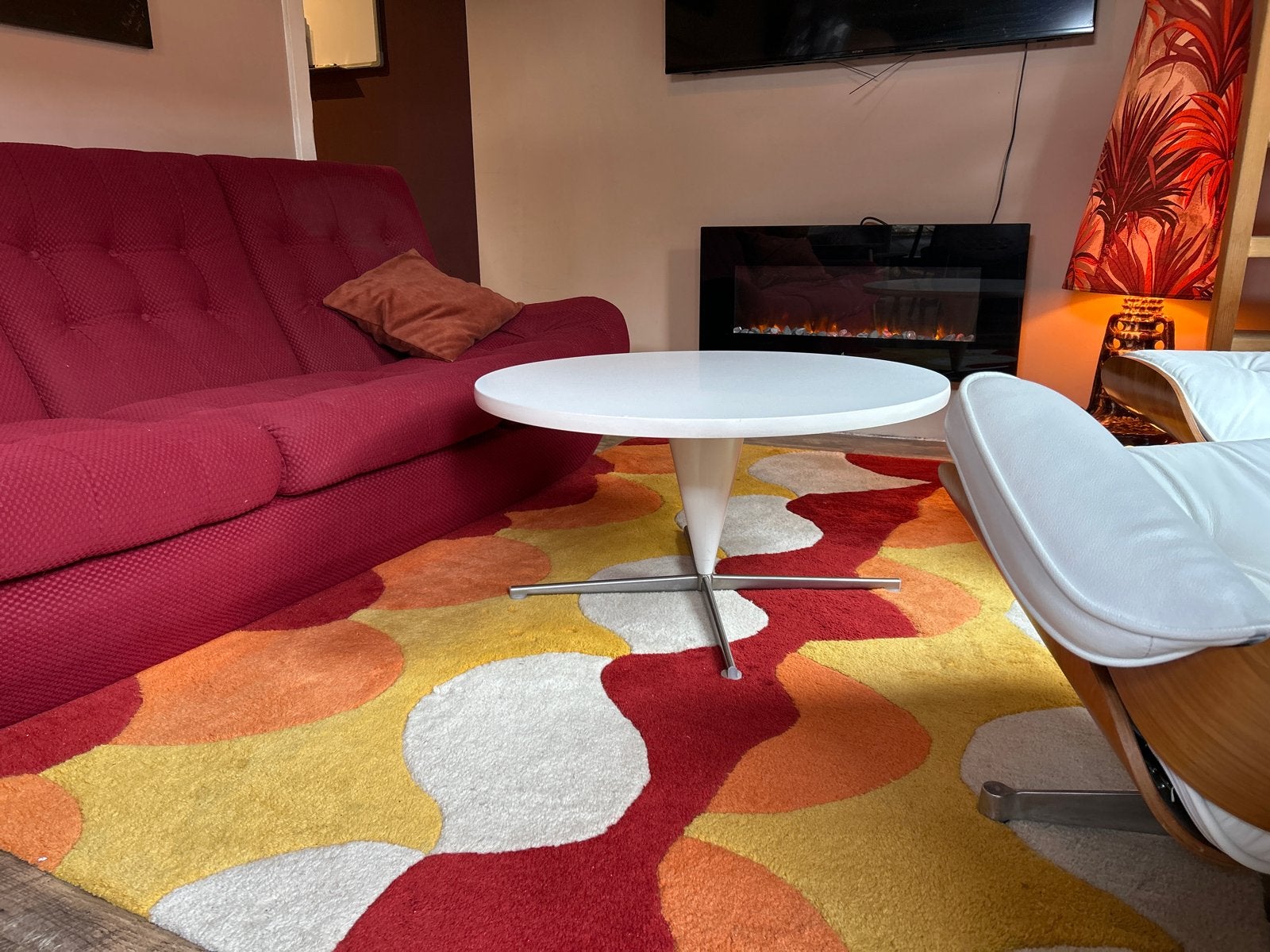Verner Panton Vitra eames Salontafel - Design Klassieker, Huis en Inrichting, Ophalen, Kunststof, Gebruikt, 100 tot 150 cm