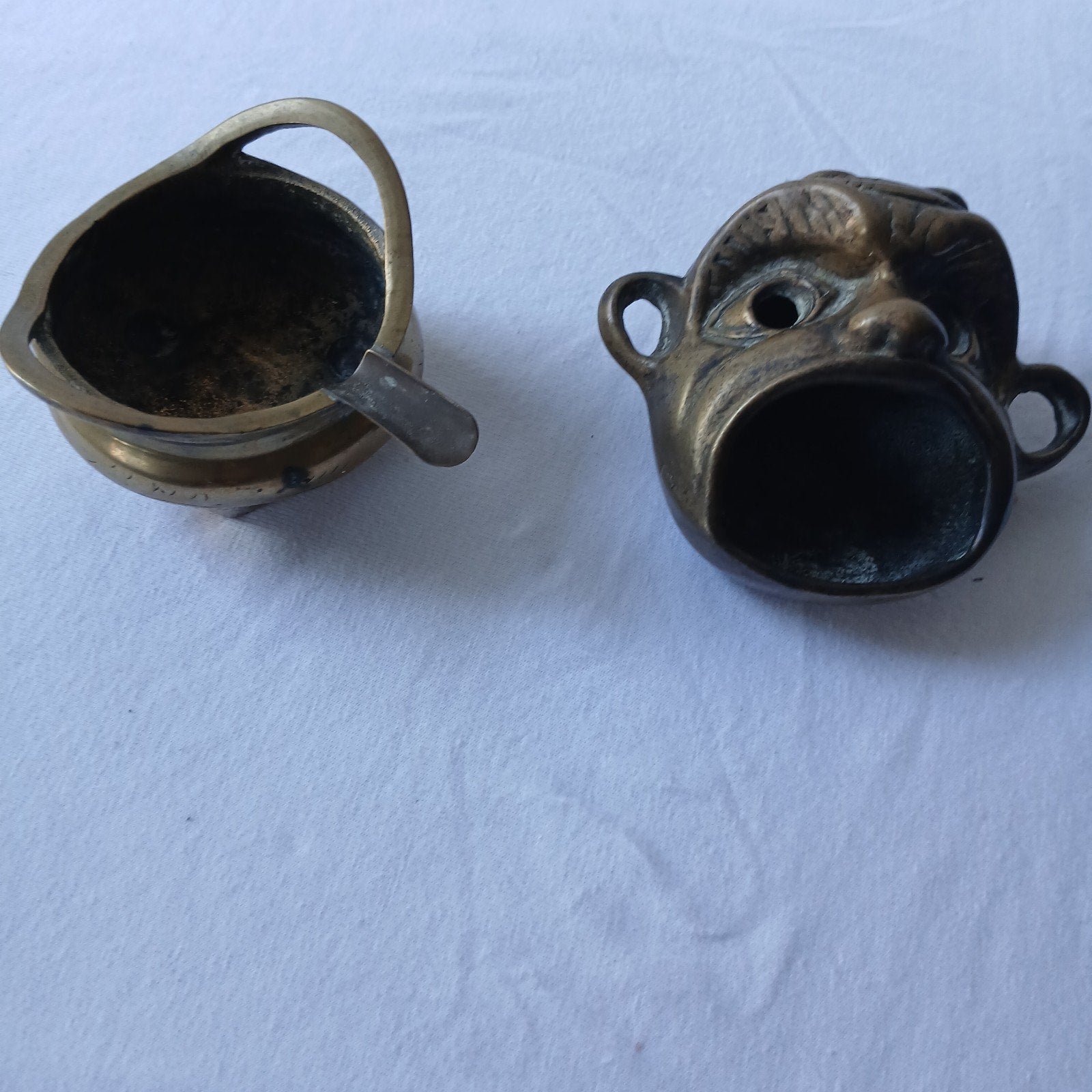 Antieke Bronzen Chinese Wierookbrander en Asbak, Antiek en Kunst, Antiek | Koper en Brons, Ophalen of Verzenden, Brons