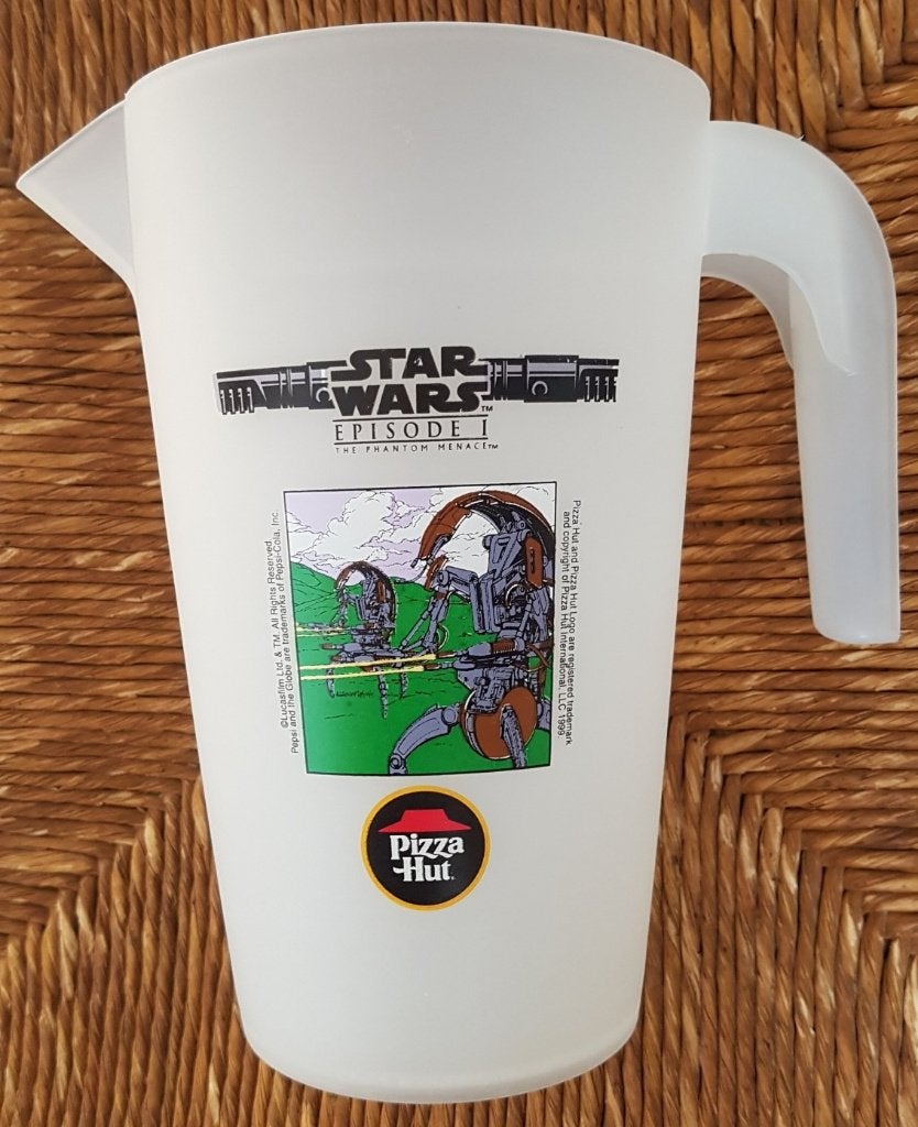 Schenkkan Star Wars episode 1 - Pizza Hut 1999 Jar jar Binks, Verzamelen, Ophalen of Verzenden, Zo goed als nieuw, Gebruiksvoorwerp