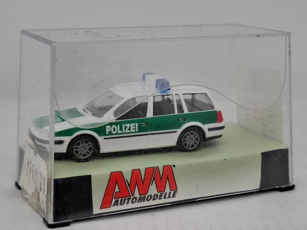 VW Golf Variant politie - AWM 1/87, Verzenden, Zo goed als nieuw, Auto, AWM
