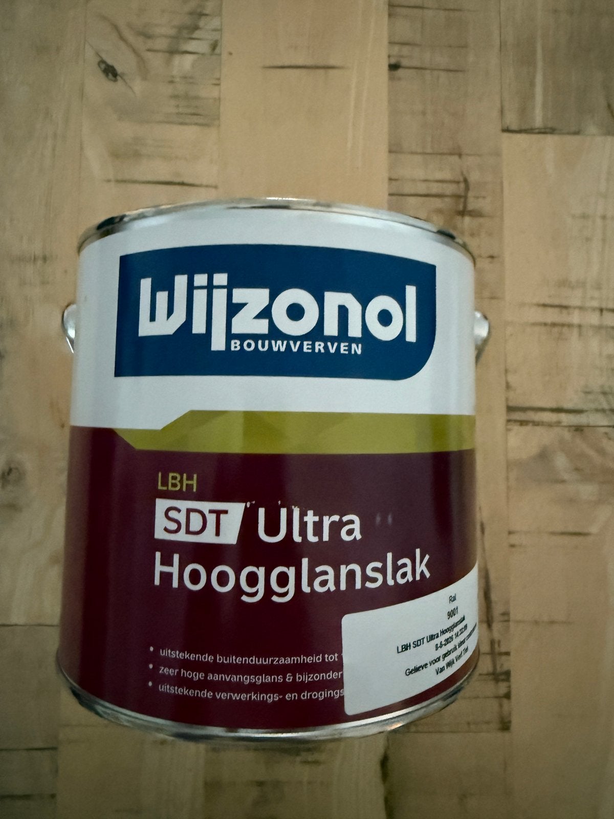 Wijzonol SDT Ultra Hoogglanslak RAL 9001 - Nieuw Blik, Ophalen, Nieuw, Overige typen