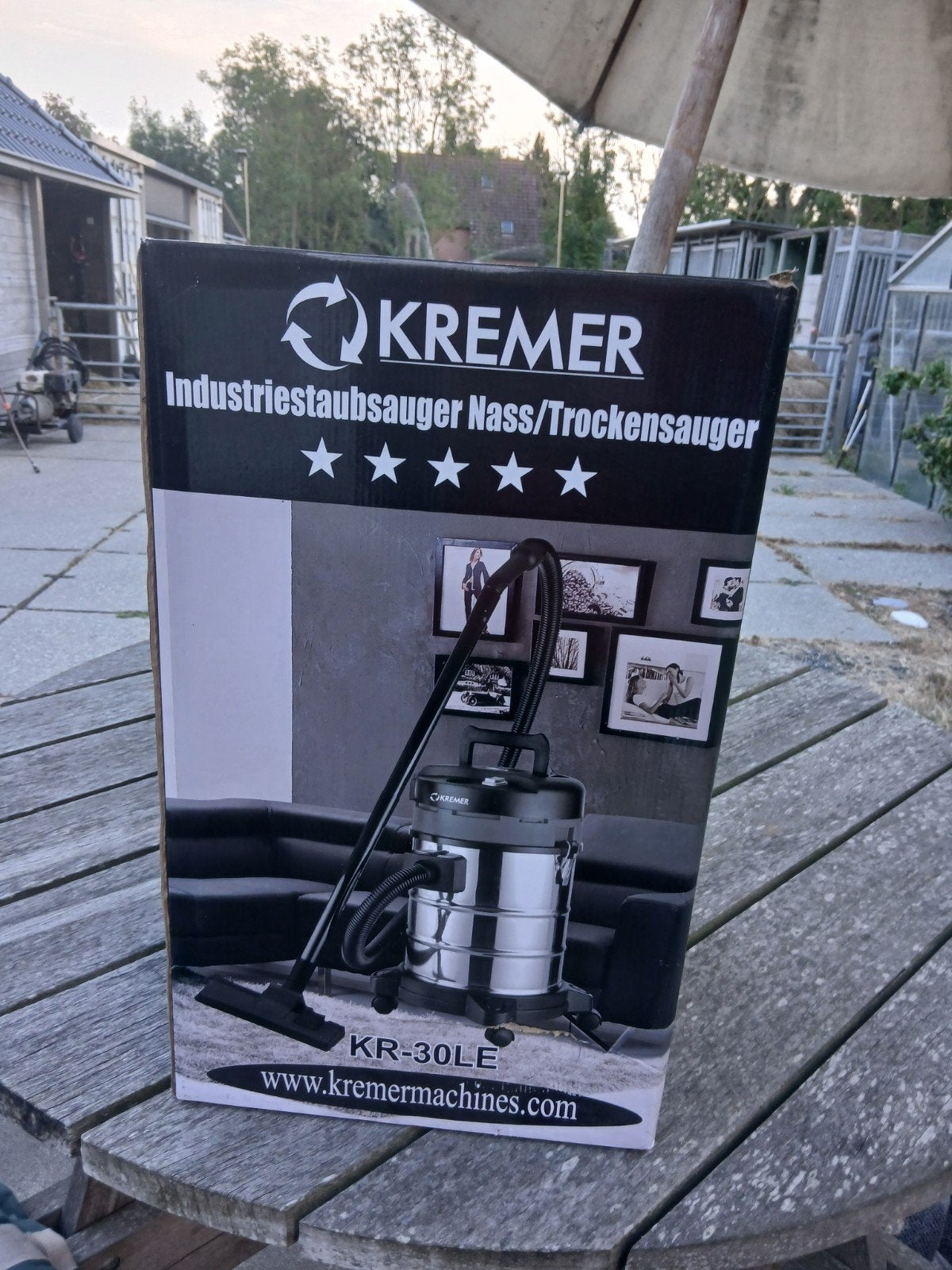 Kremer KR-30LE Industriële Stofzuiger - Nat/Droog 1200W, Witgoed en Apparatuur, Ophalen, Overige merken, Nieuw, Industriële stofzuiger