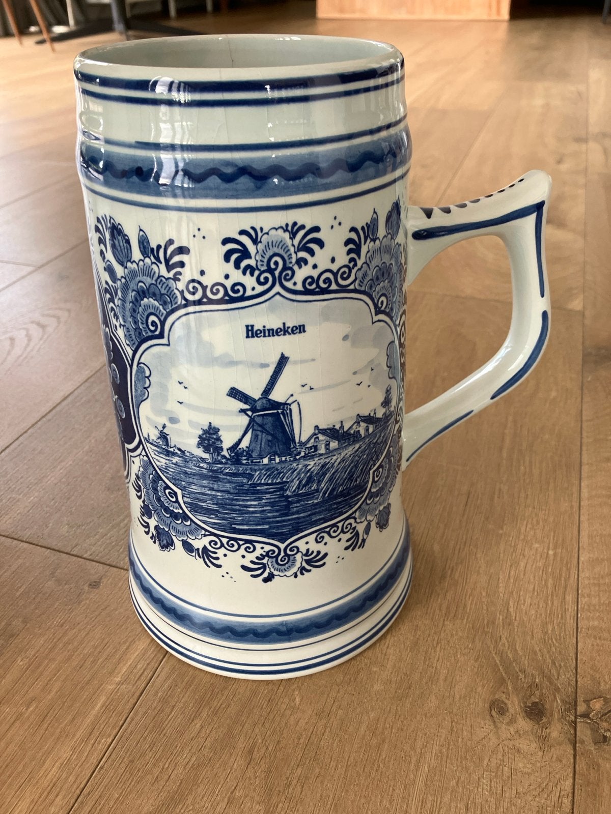 Delftsblauwe Heineken Bierpul - Handgescreend, Ophalen