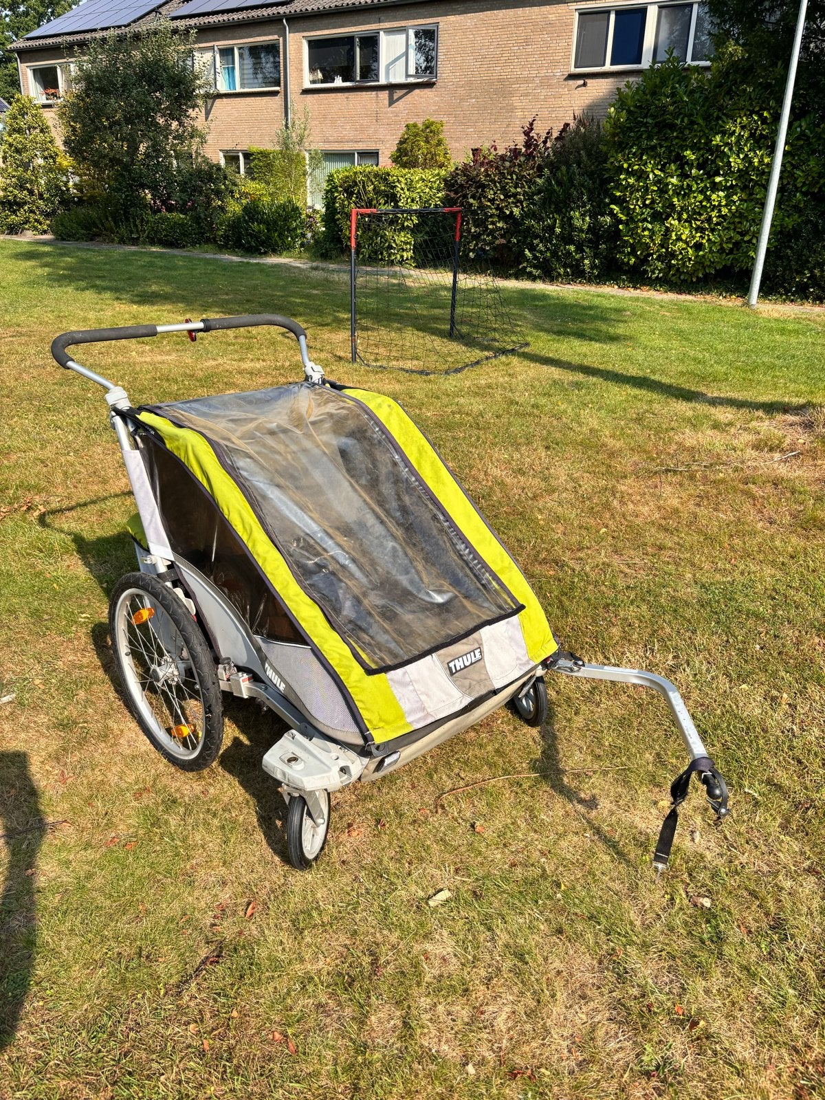Thule Chariot Cougar 2-persoons fietskar met hangmat, Ophalen, Gebruikt, Vering, Kinderkar