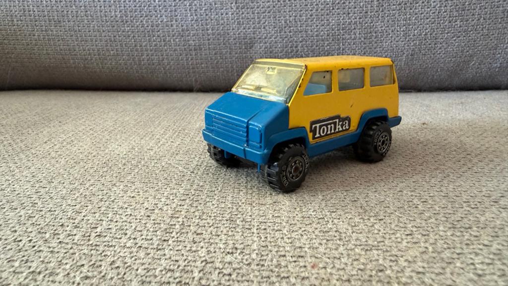 Vintage Tonka speelgoedbusje - Geel/Blauw, Ophalen of Verzenden, Gebruikt