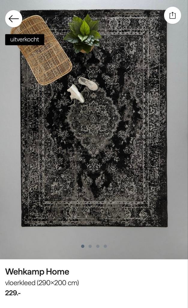 Wehkamp Home Vloerkleed 290x200 cm - Uitstekende Staat, Gebruikt, 200 cm of meer, Grijs, Ophalen of Verzenden