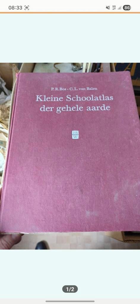 Kleine Schoolatlas der gehele aarde - P.R. Bos - 1964, Bosatlas, P r bos, Ophalen of Verzenden, 1800 tot 2000