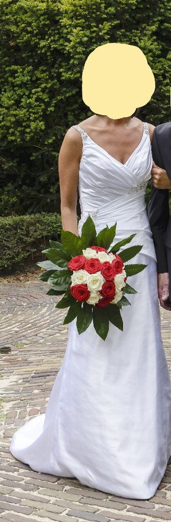 Trouwjurk - maat 34/36, Kleding | Dames, Trouwkleding en Trouwaccessoires, Ophalen of Verzenden, Zo goed als nieuw, Wit, Trouwjurk
