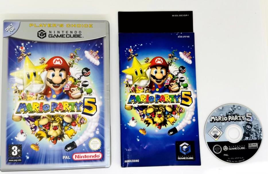 Nintendo Game Cube Mario Party 5 Player’s Choice, Zo goed als nieuw, 3 spelers of meer, Vanaf 7 jaar, Ophalen