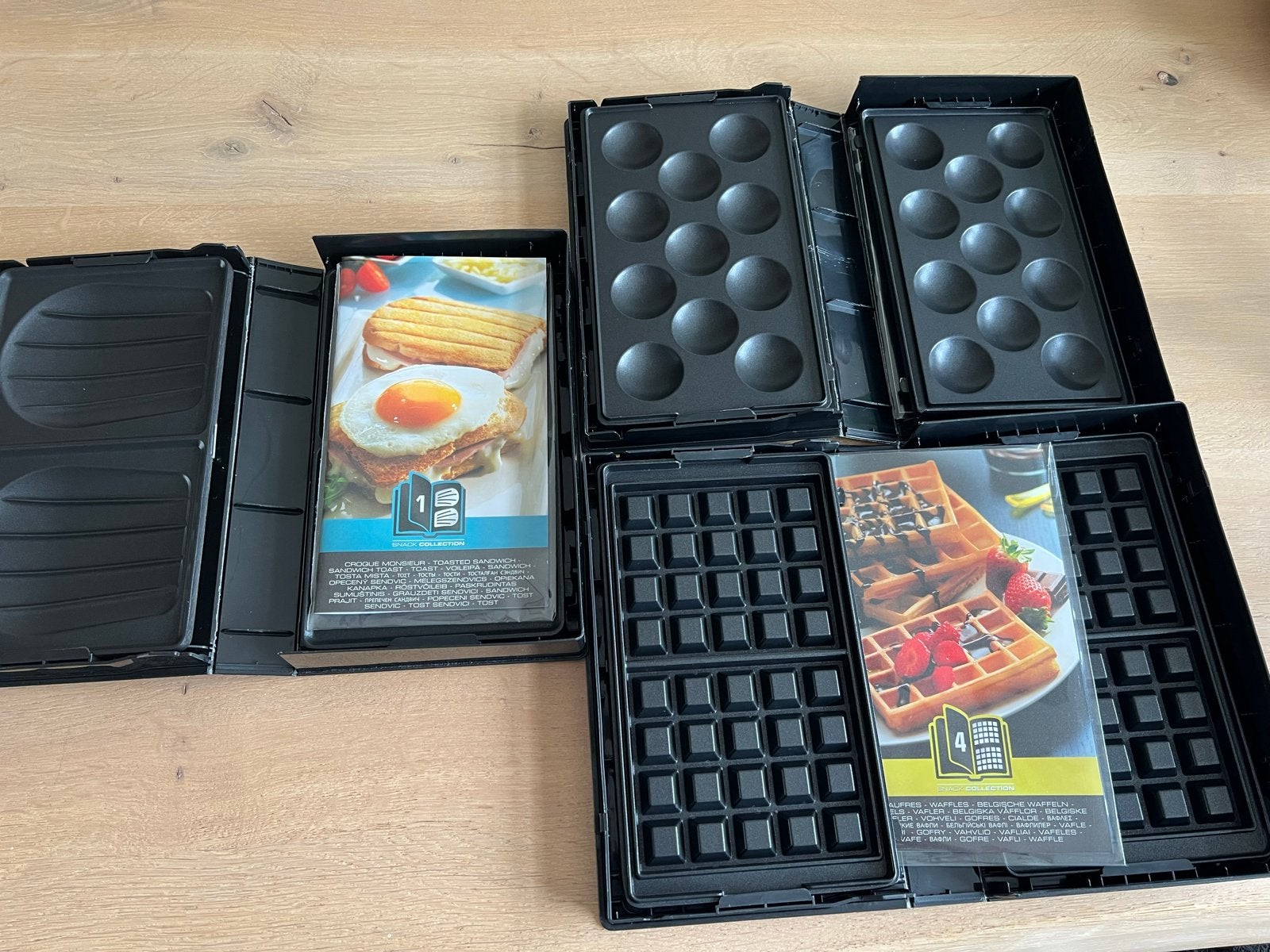 Tefal Snack Collection platen (wafel, tosti, poffertjes), Ophalen of Verzenden, Uitneembare platen, Zo goed als nieuw