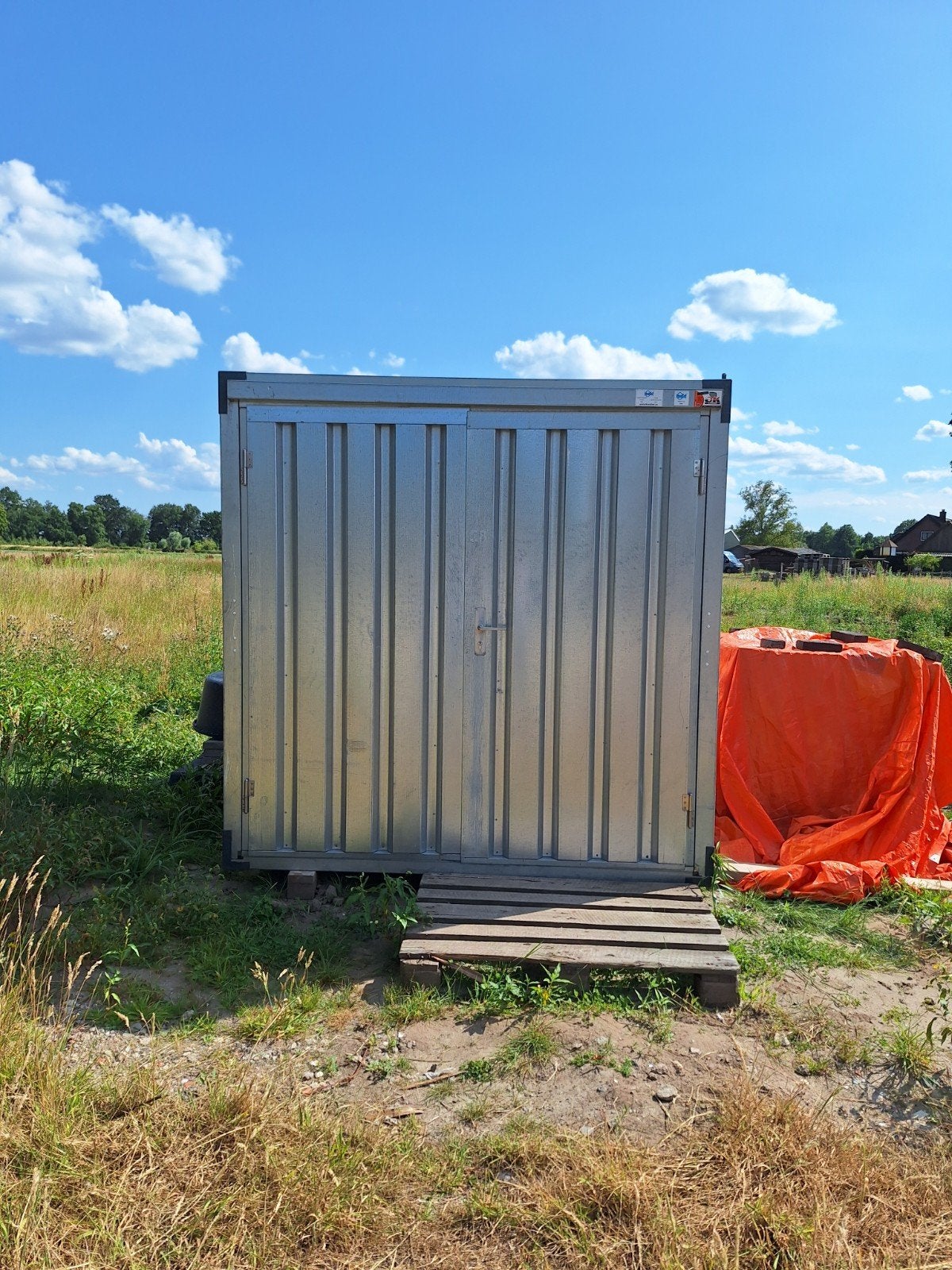 stalen container ca. 2,2x2,2x2,2m, Ophalen of Verzenden, Metaal, Containerberging
