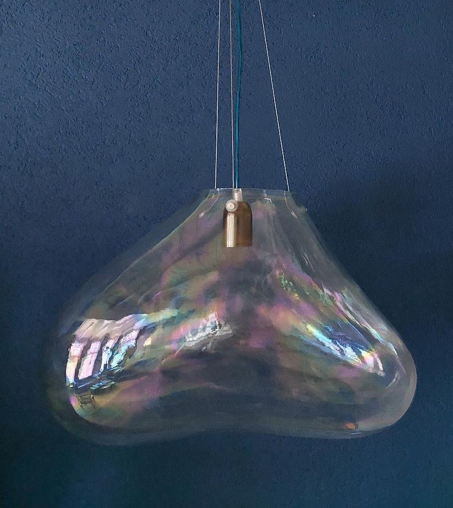 Fontana Arte Bolla, lamp, hanglamp, glas, Ophalen, Zo goed als nieuw, Glas, Minder dan 50 cm