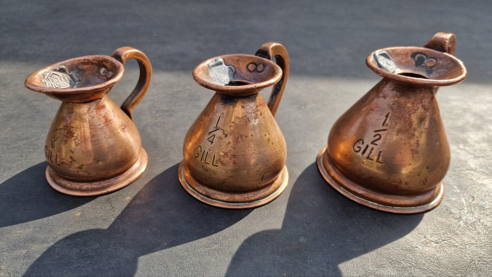 Koperen victoriaans/edwardiaans jugs kannen, Ophalen of Verzenden