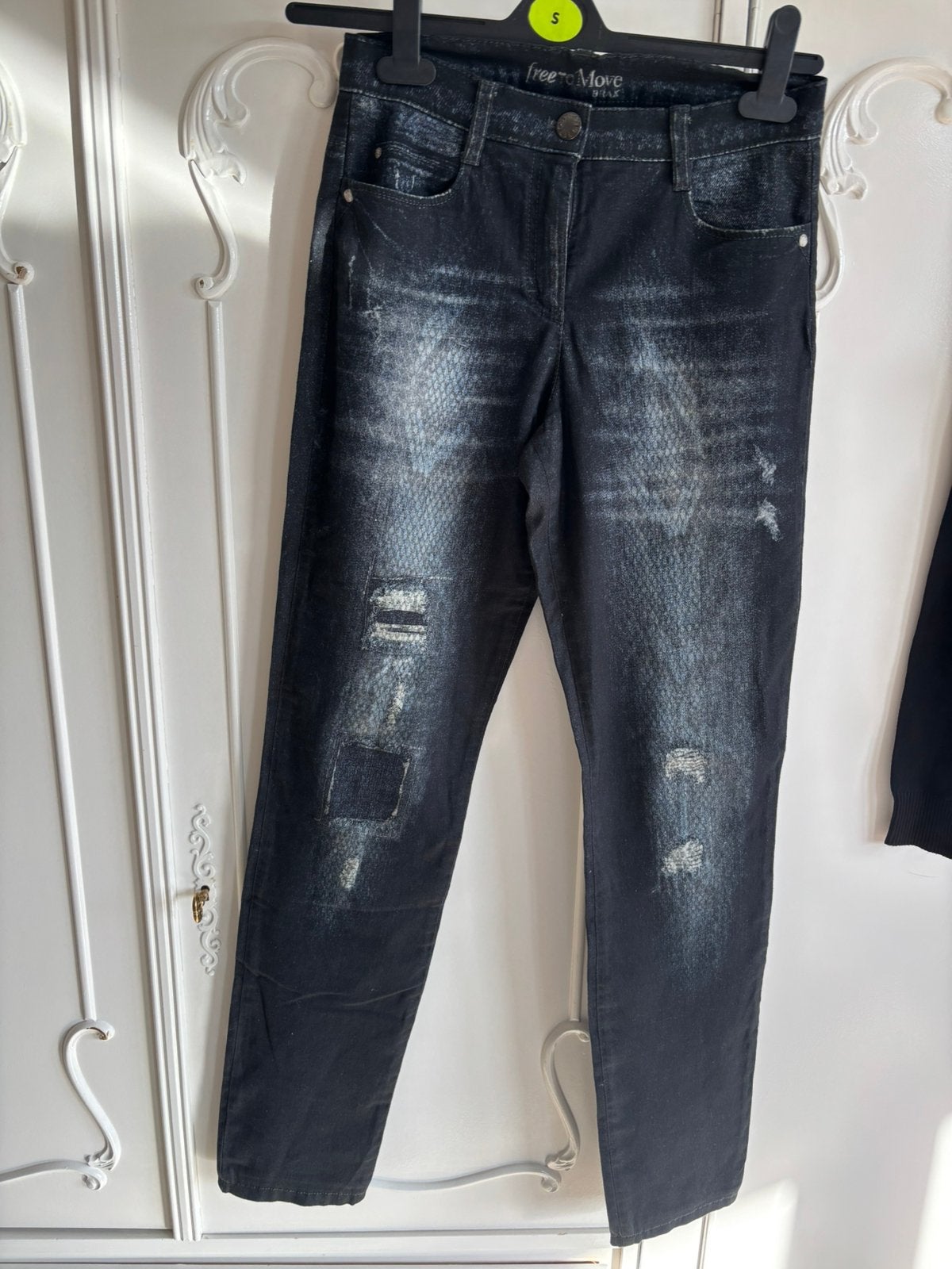 Nieuw blauw spijkerlook broek merk Brax maat 36, Blauw, Nieuw, Ophalen of Verzenden, Maat 36 (S)