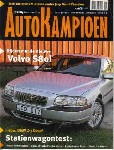 Autokampioen 14 1998 : Volvo S80 - Mercedes Benz ML 320, Ophalen of Verzenden, Gelezen, Algemeen