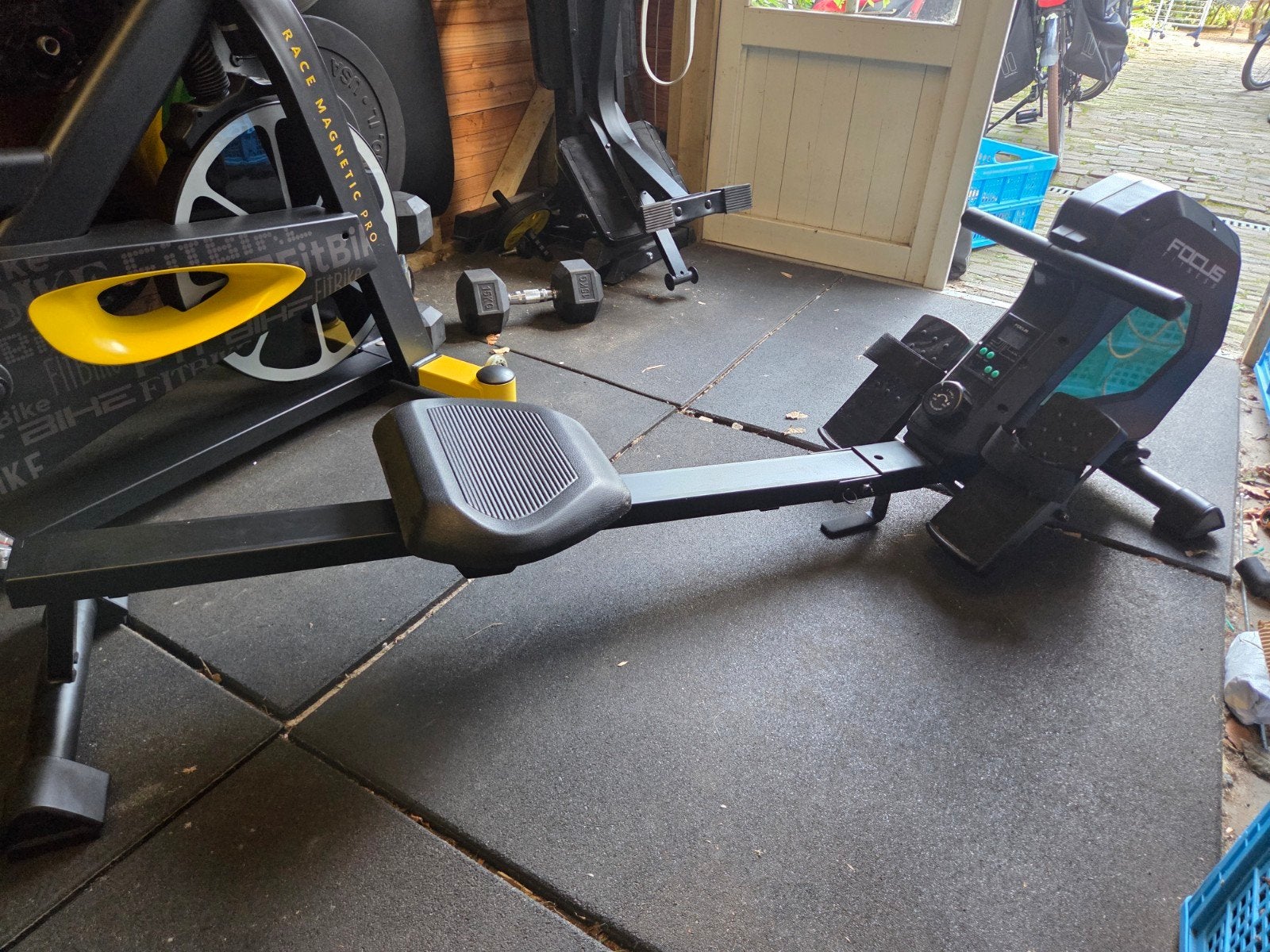 Focus Fitness Row 2 Roeiapparaat, Sport en Fitness, Fitnessapparatuur, Ophalen, Gebruikt, Rug, Metaal