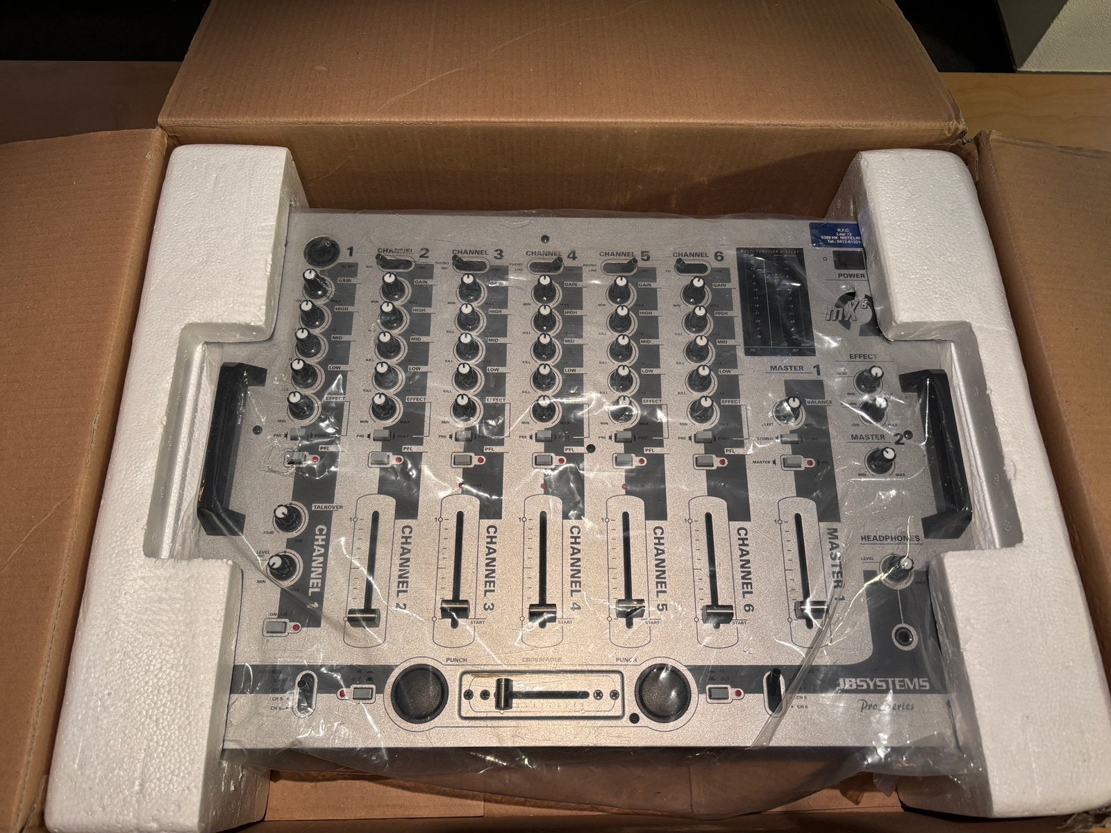 JB Systems MX6 Mengpaneel Zo Goed Als Nieuw in Doos!, Muziek en Instrumenten, Ophalen of Verzenden, Zo goed als nieuw