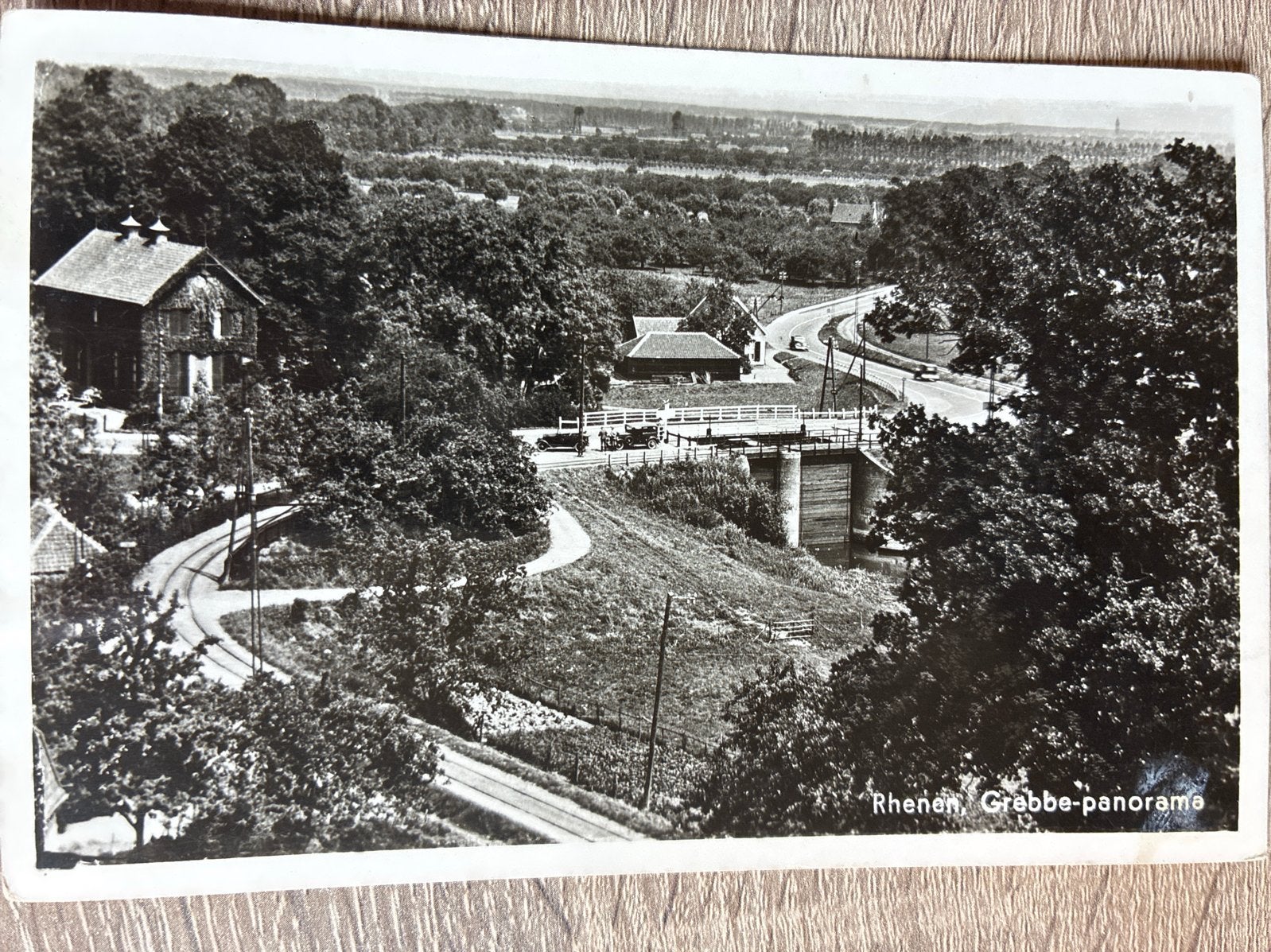Oude ansichtkaart Rhenen, Grebbe Panorama, Ophalen of Verzenden, 1920 tot 1940, Gelopen, Gelderland