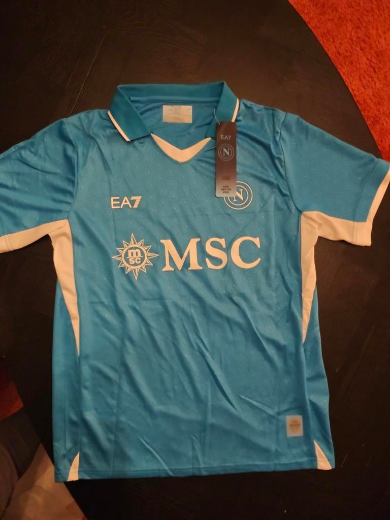 Napoli Kvaratskhelia 77 Thuisshirt - Maat S - Nieuw, Ophalen of Verzenden, Maat 48/50 (M), Blauw, Nieuw