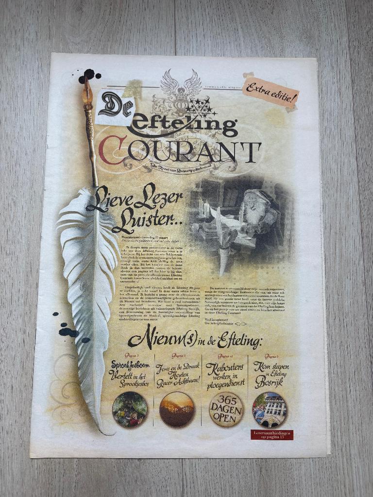 Efteling Courant, Verzamelen, Efteling, Ophalen of Verzenden, Zo goed als nieuw