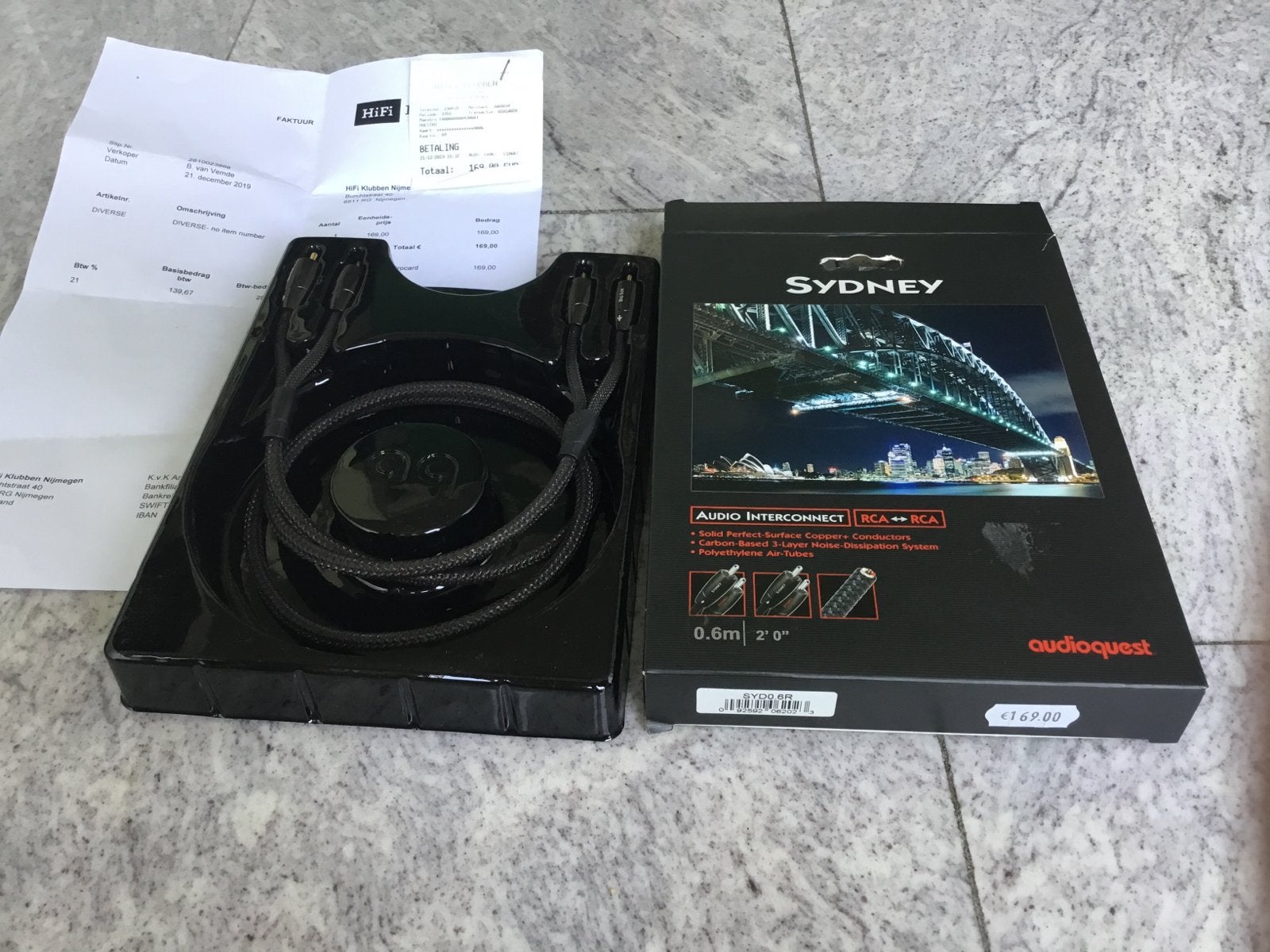 AudioQuest Sydney RCA Interlink Kabel - 0.6m, Ophalen of Verzenden, Nieuw, Minder dan 2 meter, Interlink-kabel