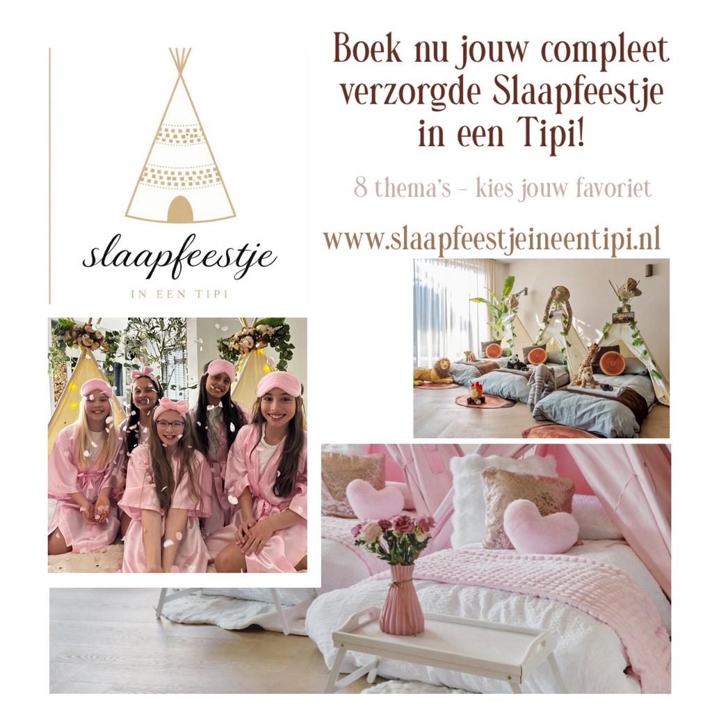 Foto 10 van Slaapfeestje in een tipi, pyjama feestje, tipi tent feestje