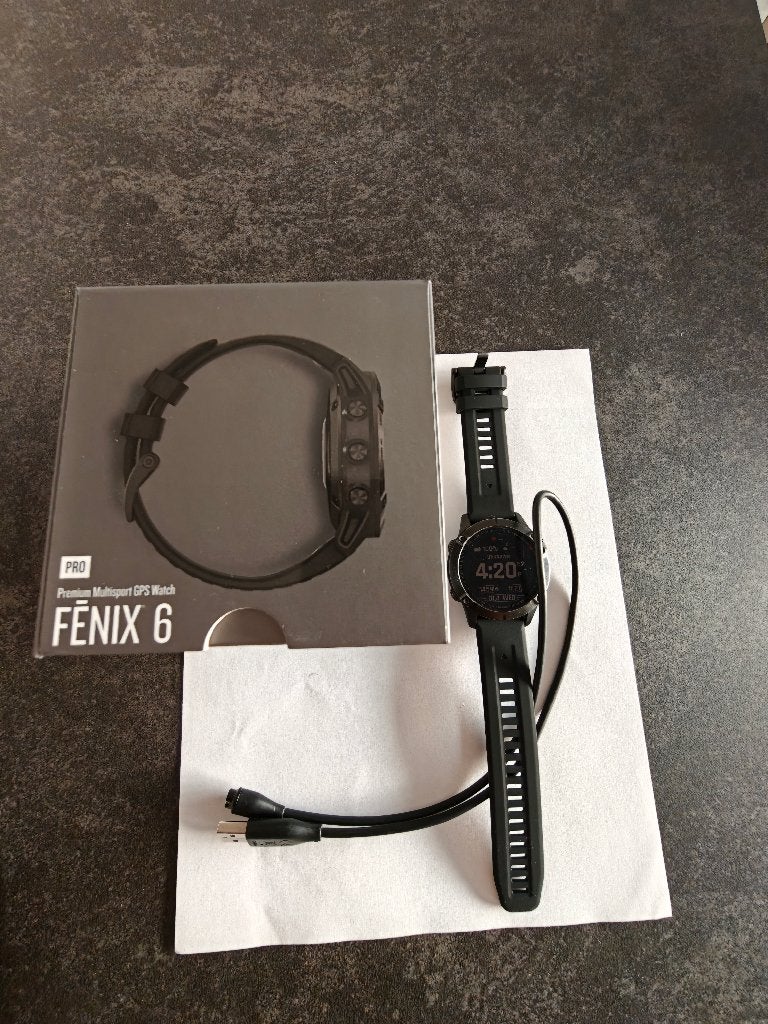 Garmin Fenix 6 Pro 47mm – GPS multisporthorloge, Sieraden, Tassen en Uiterlijk, Sporthorloges, Gebruikt, Zwart, Ophalen of Verzenden