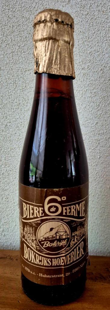 Zeer oude fles bier de Ferme Bokrijks Hoevebier Nijlen.25cl, Ophalen of Verzenden, Zo goed als nieuw, Flesje(s), Overige merken