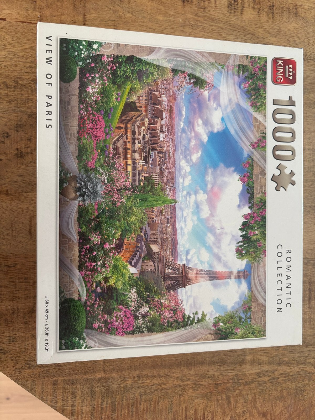 King Legpuzzel 1000 stukjes - View of Paris, Ophalen, 500 t/m 1500 stukjes, Gebruikt, Legpuzzel
